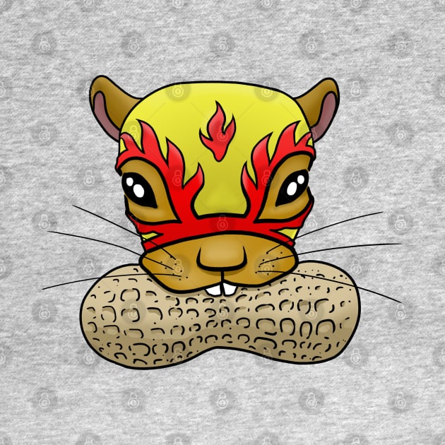 Luchador Squirrel Nut Biter by mikeskki